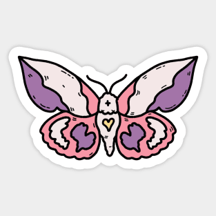 sapphic moth Sticker
